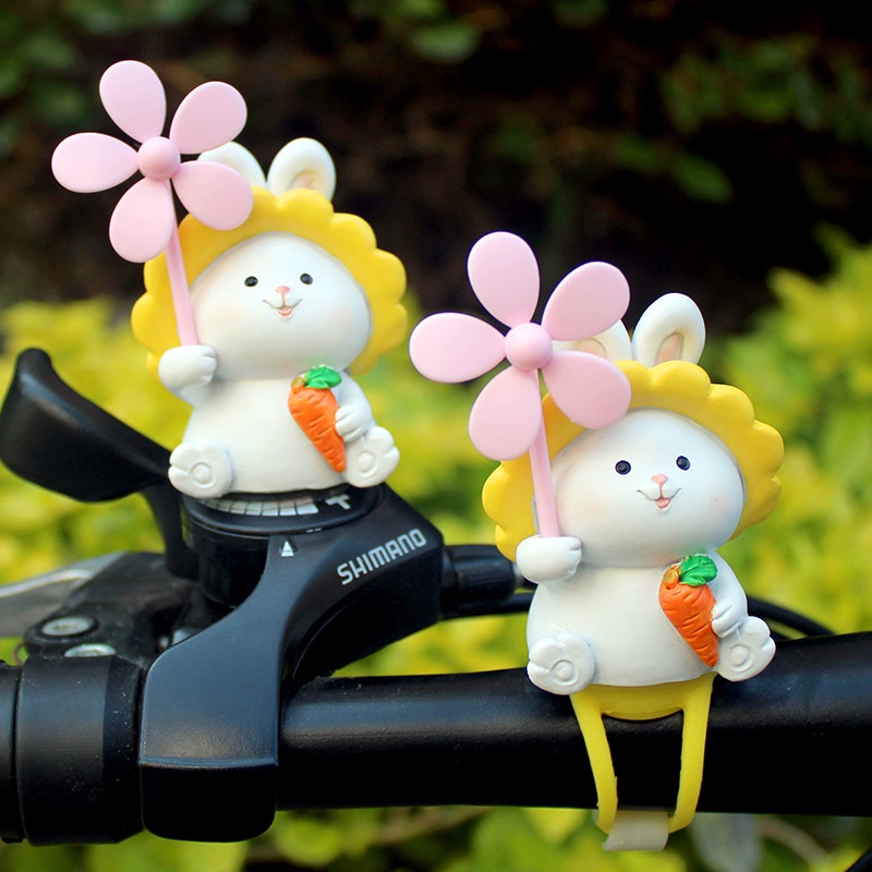 Dễ Thương Chong Chóng Tre Trang Trí Xe Đạp Hình Thỏ Con Xinh Xắn