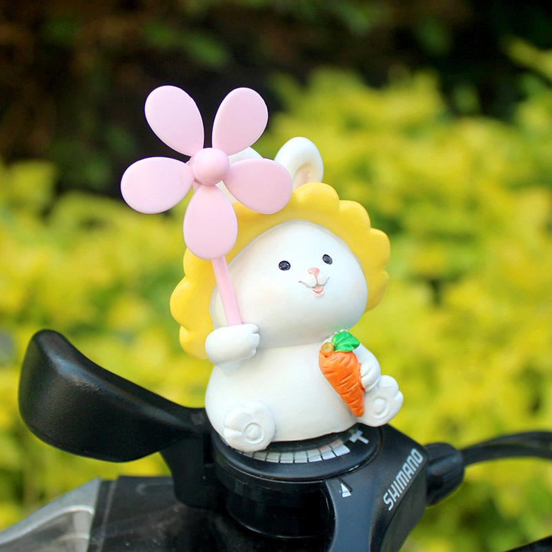 Dễ Thương Chong Chóng Tre Trang Trí Xe Đạp Hình Thỏ Con Xinh Xắn