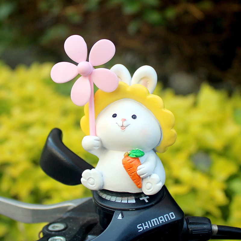 Dễ Thương Chong Chóng Tre Trang Trí Xe Đạp Hình Thỏ Con Xinh Xắn