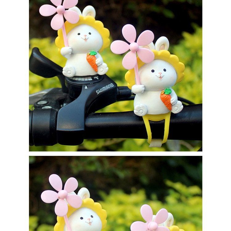 Dễ Thương Chong Chóng Tre Trang Trí Xe Đạp Hình Thỏ Con Xinh Xắn