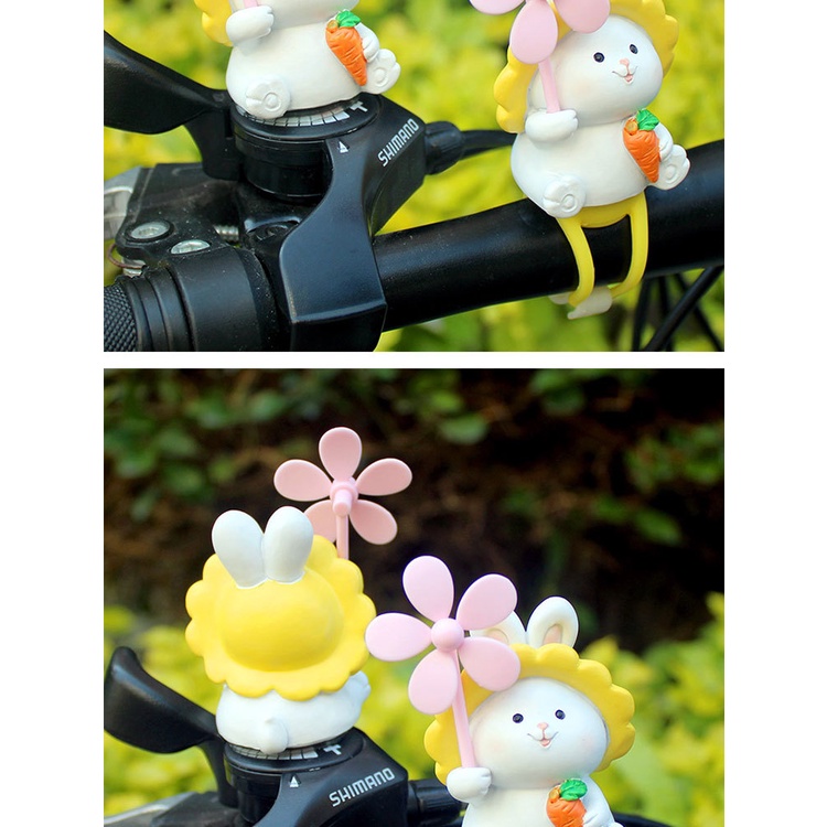 Dễ Thương Chong Chóng Tre Trang Trí Xe Đạp Hình Thỏ Con Xinh Xắn
