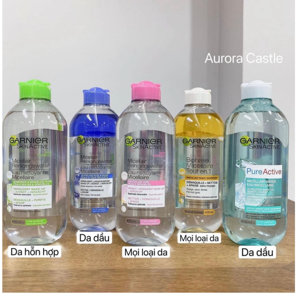 Nước Tẩy Trang Làm Sạch Sâu Dịu Nhẹ Cho Mọi Loại Da - Garnier Micellar Cleansing Water 400ml