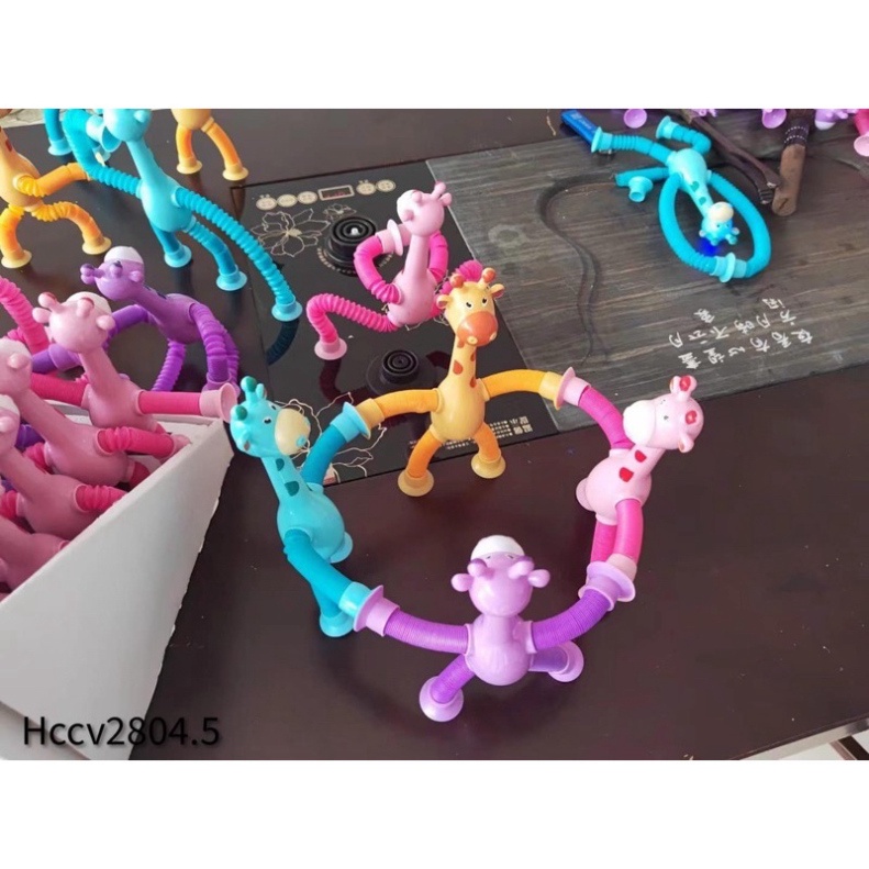 Đồ chơi trẻ em🍀FREESHIP🍀Đồ chơi Hươu cao cổ biến hình,hươu cao cổ kéo dài có đèn LED cho bé