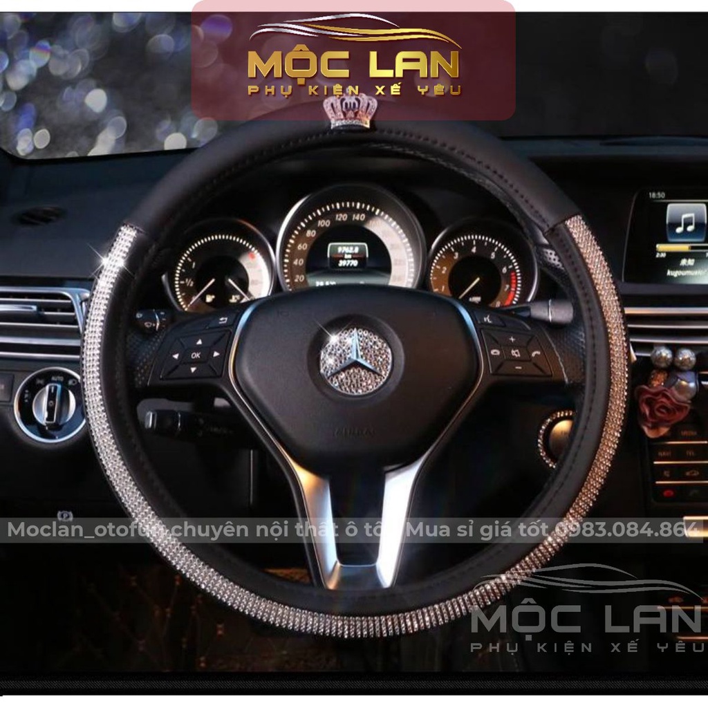 Bọc Vô Lăng 1/2 Đá Vương Miện Cao Cấp