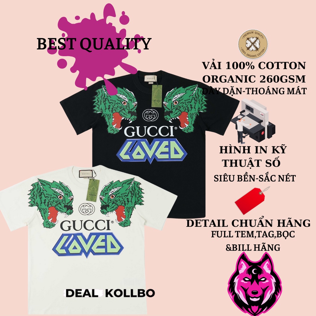 Áo thun loved panther nam nữ form rộng tay lỡ vải cotton organic phong cách luxury nam nữ hàngBestquality