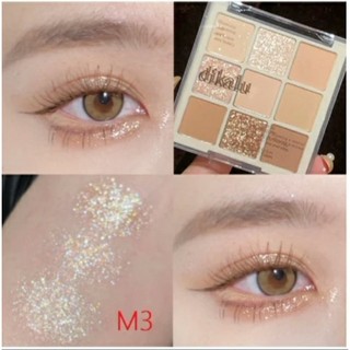 (sale) Phấn mắt 9 ô dikalu nude không hộp