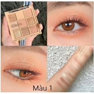 (sale) Phấn mắt 9 ô dikalu nude không hộp