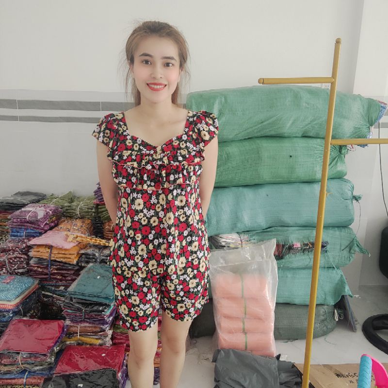 Đồ bộ quần đùi, áo bèo cánh tiên