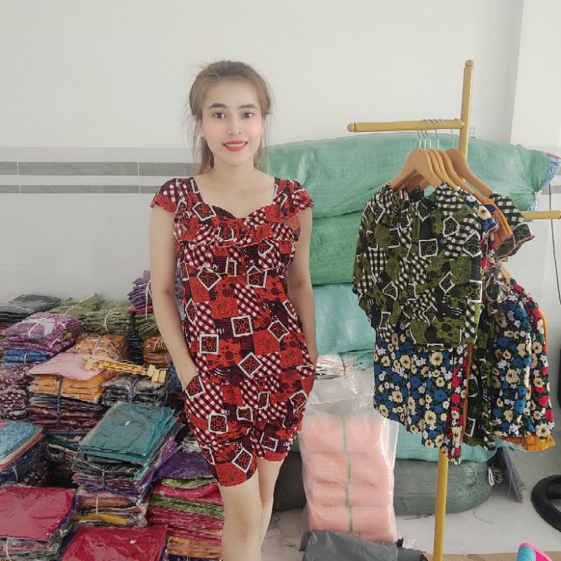 Đồ bộ quần đùi, áo bèo cánh tiên