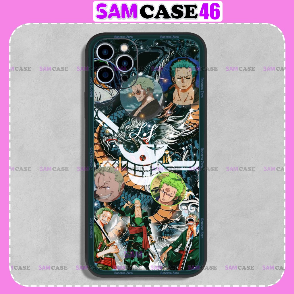 Ốp lưng iphone anime one piece roronoa zoro cạnh vuông dẻo bvc cho ip 6/6s/7/8/X/XS/11/12/13/14 Pro Plus Max