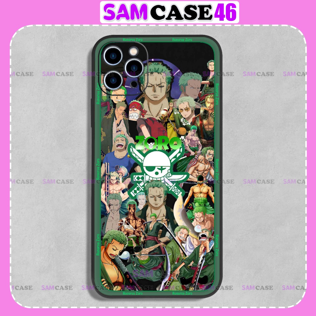 Ốp lưng iphone anime one piece roronoa zoro cạnh vuông dẻo bvc cho ip 6/6s/7/8/X/XS/11/12/13/14 Pro Plus Max