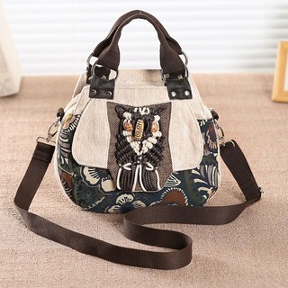 Túi Xách Vải canvas Dệt Phong Cách Dân Tộc retro Mới Cho Nữ