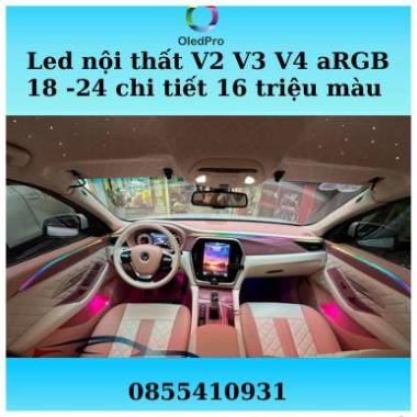 Led Nội Thất ô tô V2 - V3 18 led và V4 22 led Nháy Đuổi aRGB cho ô tô , Bảo Hành 1 Năm