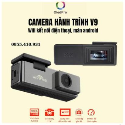 Camera hành trình WIFI  V9  Full HD 1080P kết nối WIFI với điện thoại và màn android ô tô