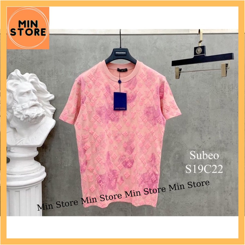 Áo Phông Nam Nữ Lv . Áo Thun Nam Nữ Lv Hoạ Tiết In Nổi Vải 100% Cotton Mát Mịn Hót 2022