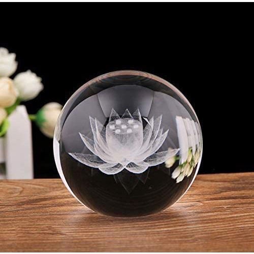 Quả Cầu Pha Lê Hình Hoa Sen 3d Trang Trí Phòng Khách / Phòng Ngủ