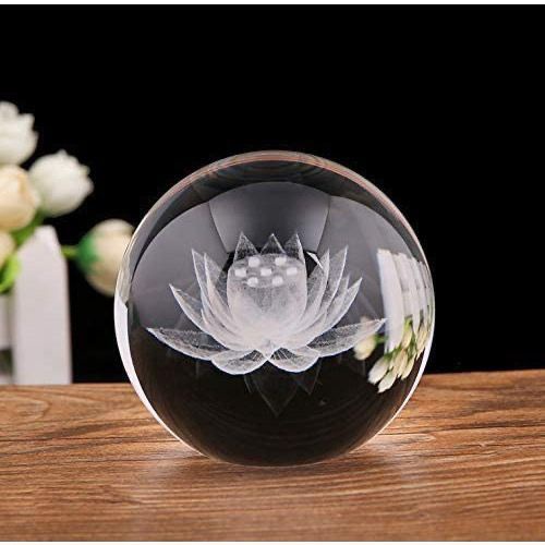 Quả Cầu Pha Lê Hình Hoa Sen 3d Trang Trí Phòng Khách / Phòng Ngủ
