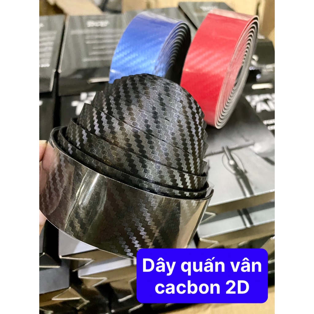 Dây Quấn Ghi Đông Vân Carbon 2D Cho Xe Đạp