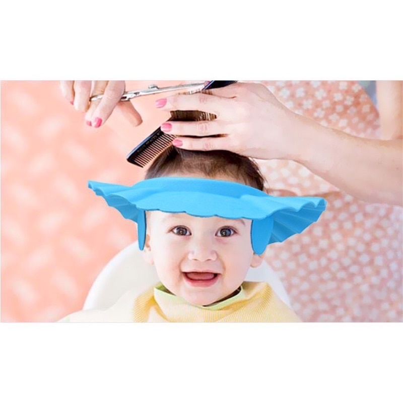 Mũ gội đầu chắn nước có vành che tai cho bé, Mũ gội đầu , Mũ chắn nước có vành che tai cho bé