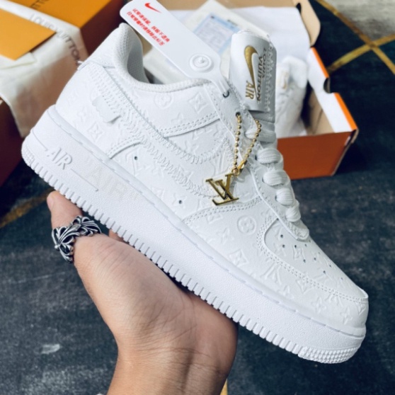 Giày_Nike Air Force 1 LV Trắng, Giày AF1 LV Bản Cao Cấp Bản Đẹp Hot Trend Full Box Bill