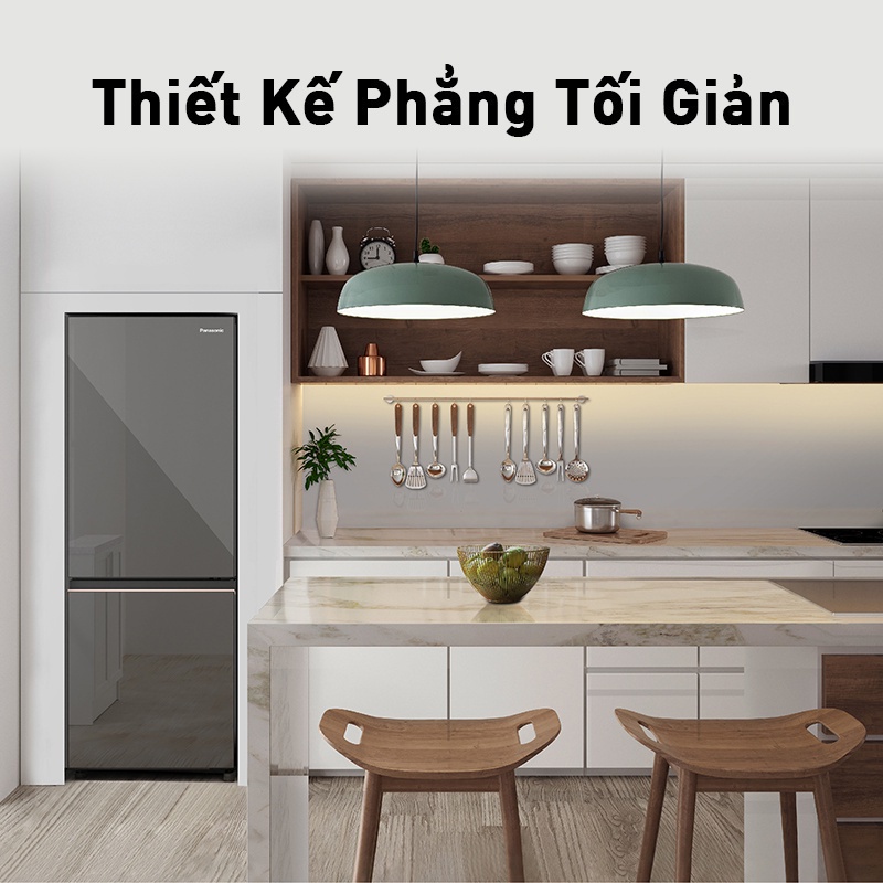 [TRẢ GÓP 0%] Tủ lạnh Panasonic Diệt Khuẩn 255L NR-BV281BGMV Thiết Kế Mặt Gương - Ngăn Đá Dưới