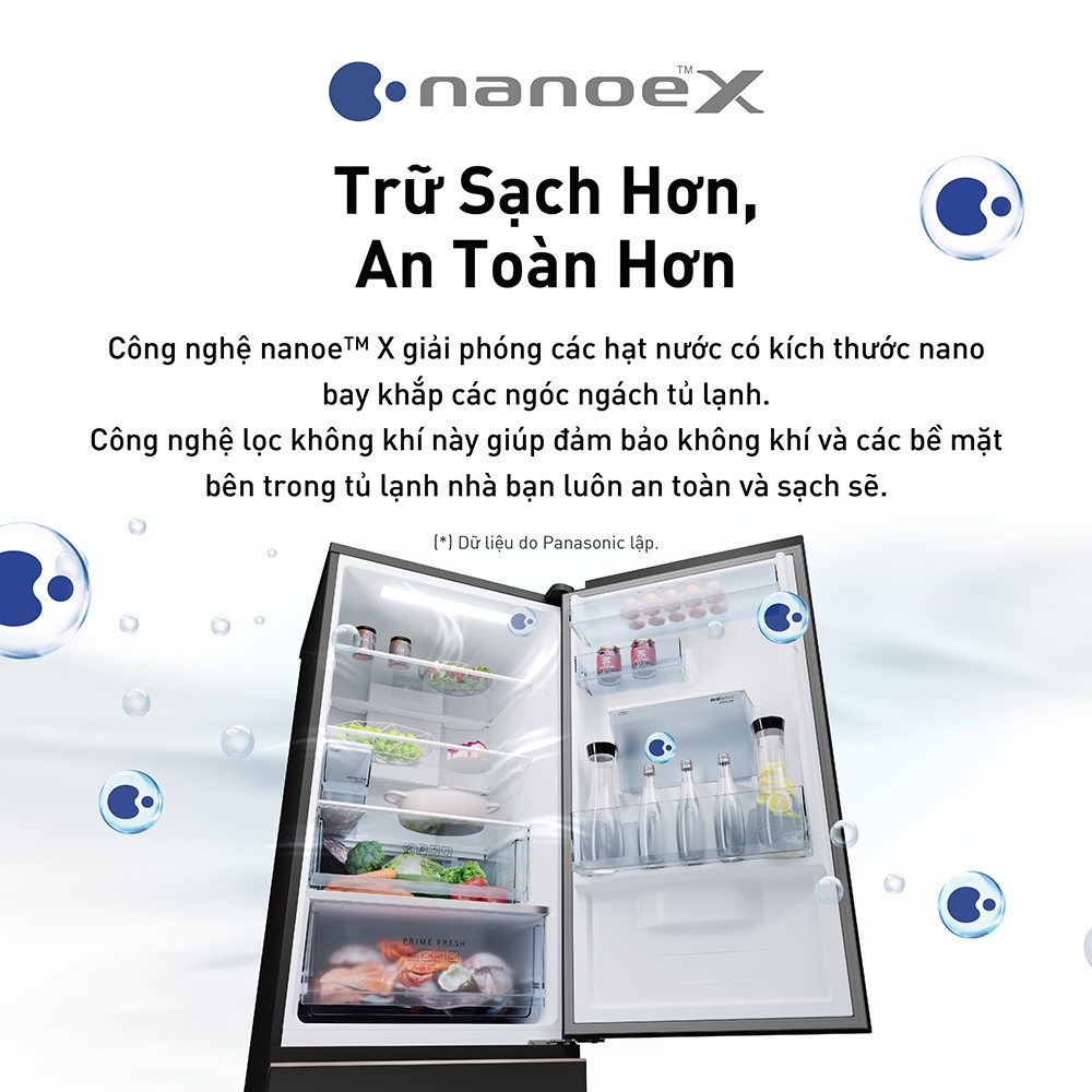 [TRẢ GÓP 0%] Tủ lạnh Panasonic Vô Hiệu Hóa Vi Khuẩn 325L NR-BV361WGKV - Ngăn Đông Mềm