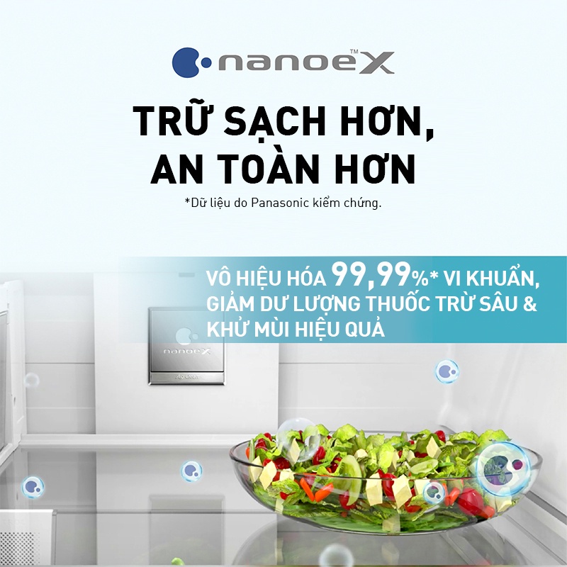 [TRẢ GÓP 0%] Tủ lạnh Panasonic 2 cánh NR-BW530XMMV 500L - Cảm biến thông minh - Lấy nước ngoài