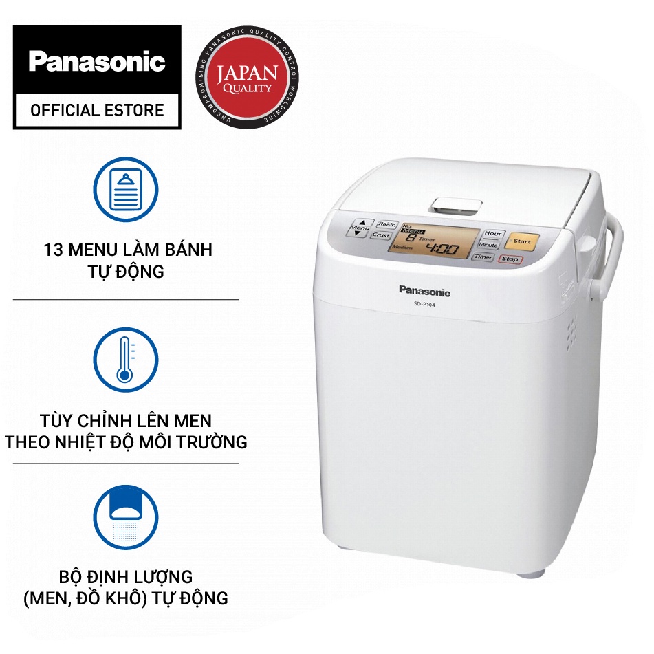 Máy Làm Bánh Mì Panasonic PALN-SD-P104WRA 13 thực đơn tự động - Hàng chính hãng