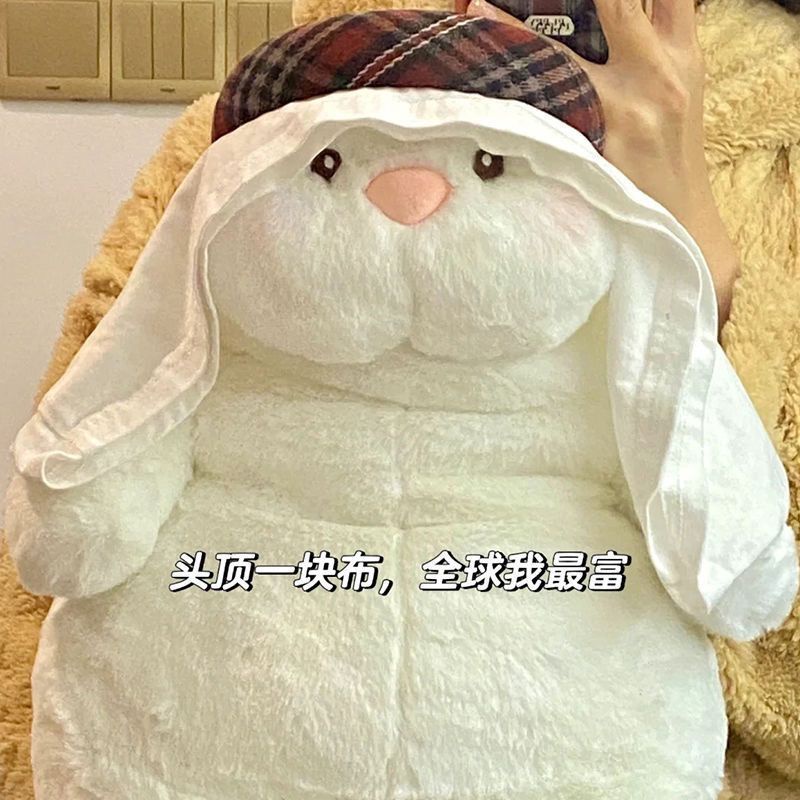 Thú Nhồi Bông Hình Thỏ Trắng Siêu Mềm Dễ Thương