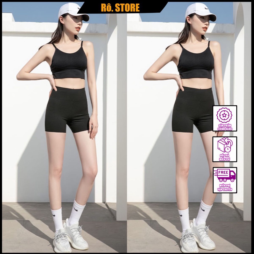 Quần Legging Đùi Yoga Nữ 🌸 Short body dáng ôm, boxer ngắn phong cách thể thao sporty cá tính Ulzzang