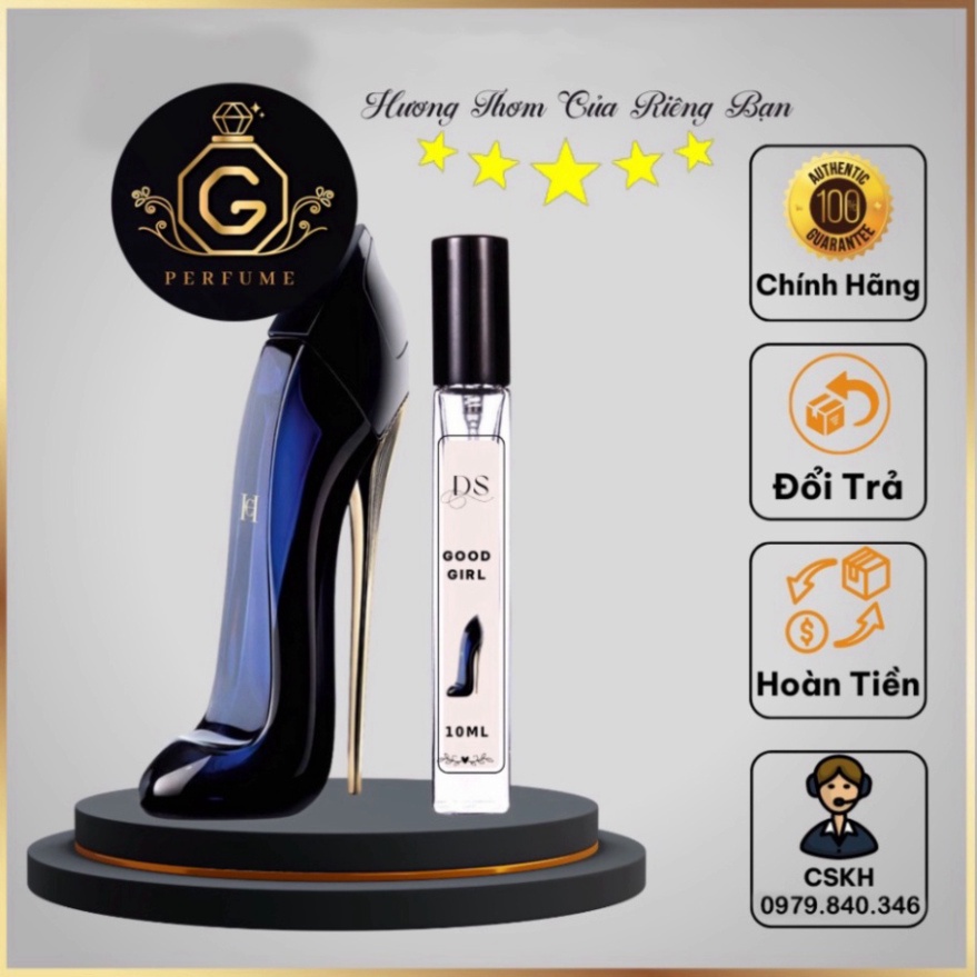 Nước hoa nữ chiết chính hãng Carolina Herrera Good Girl mẫu thử chiết 10ml - Golden Perfume | BigBuy360 - bigbuy360.vn