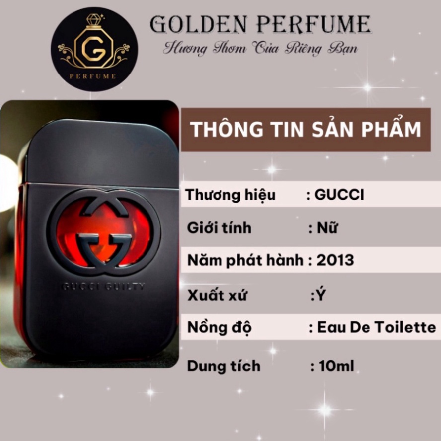 Nước Hoa Nữ chính hãng chiết 10ml - G̲u̲c̲c̲i̲ B̲l̲a̲c̲k̲ F̲e̲m̲m̲e̲ EDT sang trọng cuốn hút - Golden Perfume | BigBuy360 - bigbuy360.vn