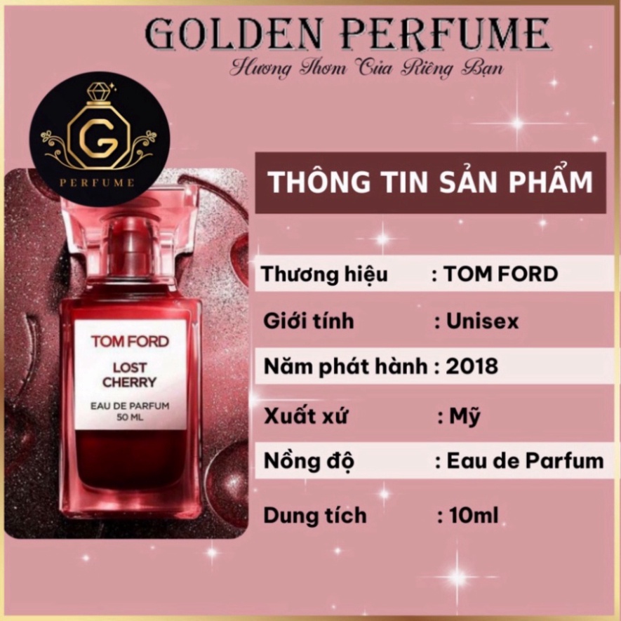 Nước Hoa Nữ chính hãng chiết 10ml - T̲o̲m̲ F̲o̲r̲d̲ L̲o̲s̲t̲ C̲h̲e̲r̲r̲y̲  eau de Parfum - Golden Perfume | BigBuy360 - bigbuy360.vn