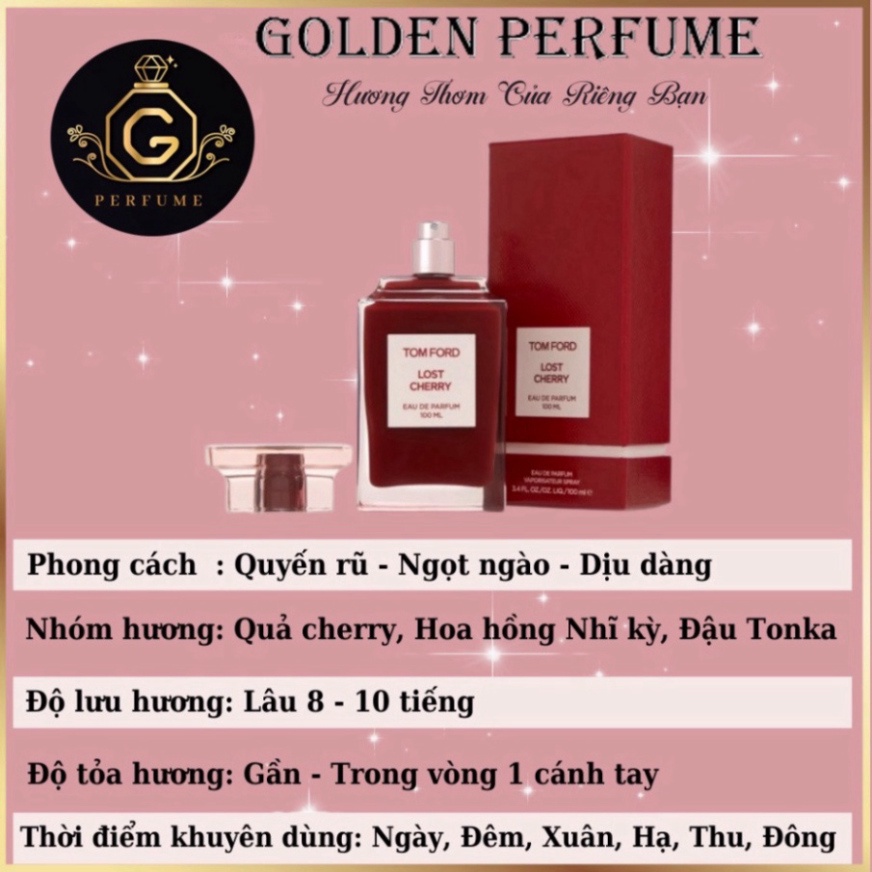 Nước Hoa Nữ chính hãng chiết 10ml - T̲o̲m̲ F̲o̲r̲d̲ L̲o̲s̲t̲ C̲h̲e̲r̲r̲y̲  eau de Parfum - Golden Perfume | BigBuy360 - bigbuy360.vn