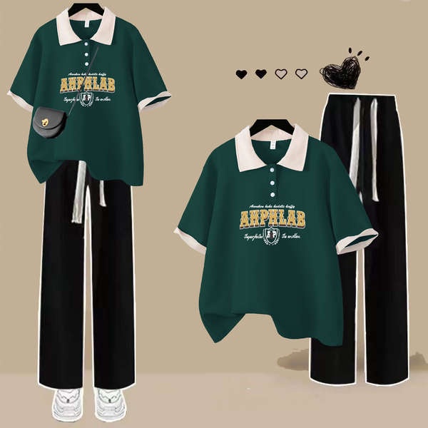 Set Đồ Thể Thao Hai Món Tay Ngắn Thời Trang Mùa Hè Cho Bé Gái 13-15 - 14 Tuổi