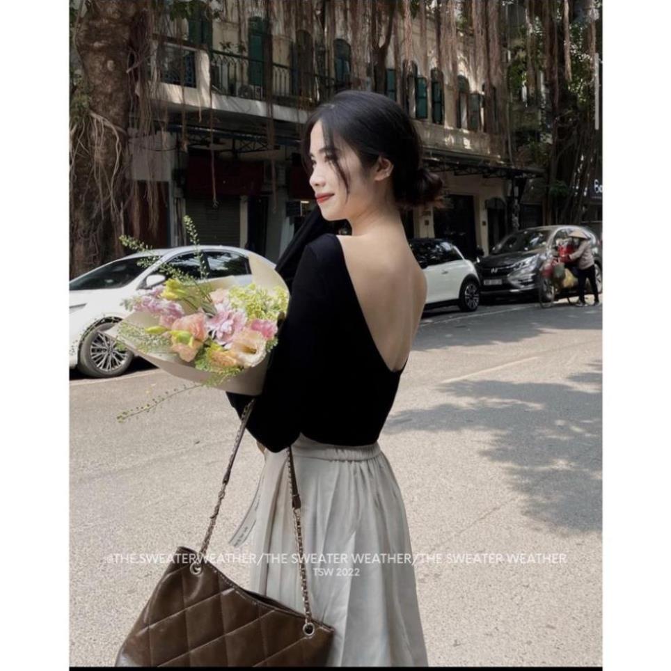 ÁO thun hở lưng dài tay CHIPBONG Aogiaycatxelung189/P1K8