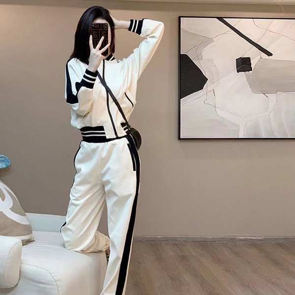 Bộ Đồ Thể Thao Hai Mảnh Áo sweater Tay Dài Phong Cách Thời Trang Châu Âu Thời Trang Xuân Thu 2023 Mới