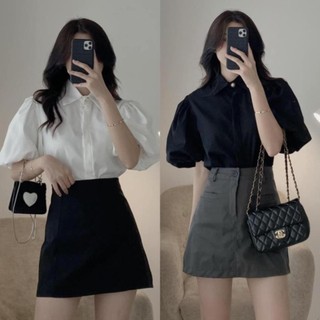 Áo sơ mi ngắn tay bồng vạt tôm - samsam - smtho856/p4k12