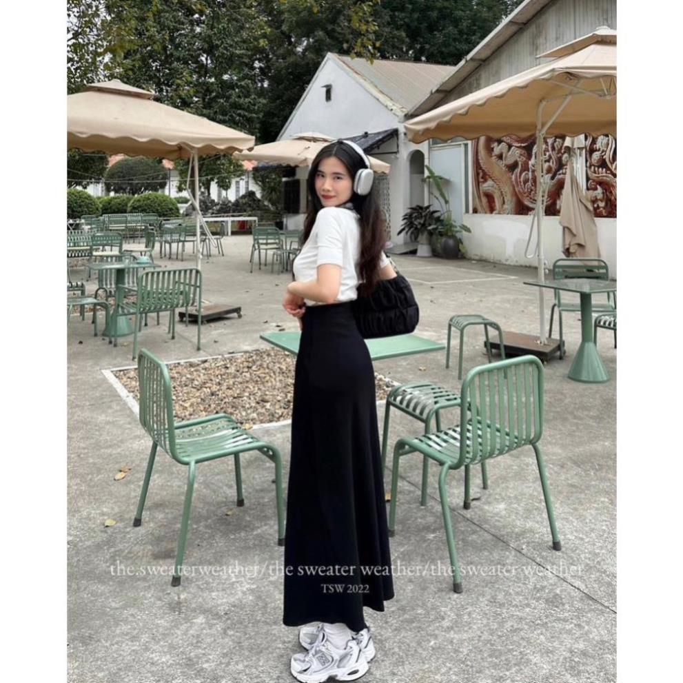 CHÂN VÁY suông dài thun co giãn cạp phẳng - BOOBOO - Cvthundangdai257/p3k7