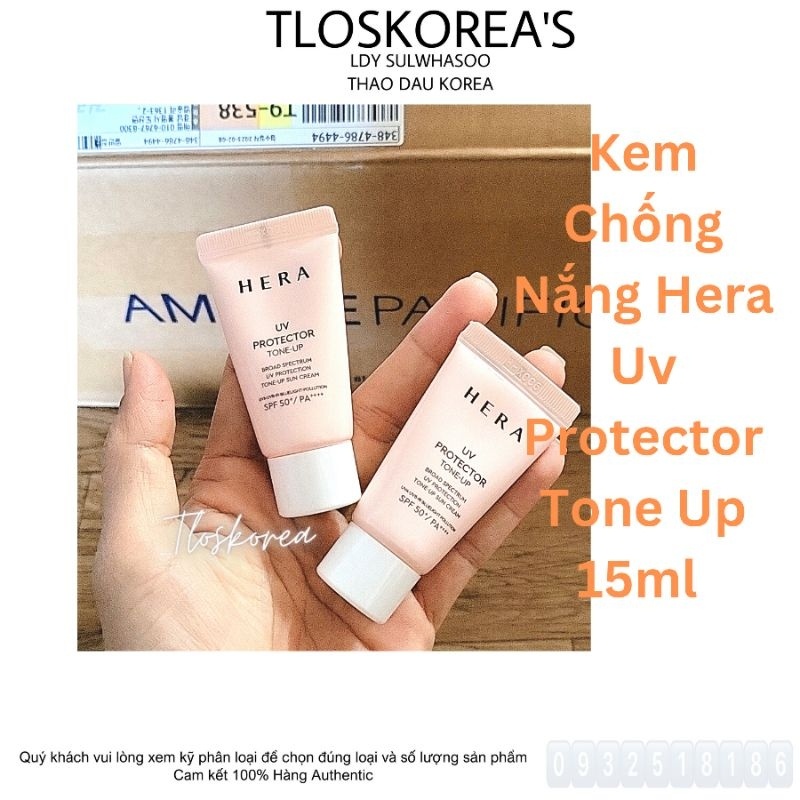 Kem chống nắng nâng tone Hera uv protector tone up spf50+ pa++++