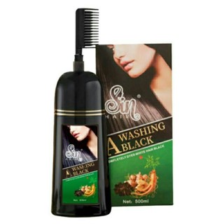 [ CHÍNH HÃNG ] dầu gội đen tóc SIN HAIR 500ml