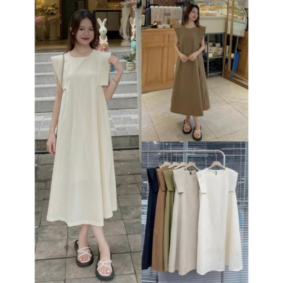 Váy suông cổ tròn tay hến vuông - 23 August Store - Vay272_P3K11