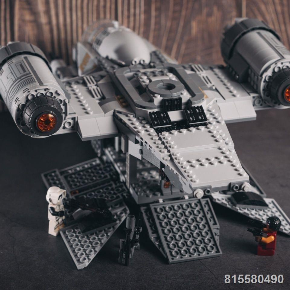 Tương thích với LEGO Star Wars The Mandalorian Razor Crown Tàu vũ trụ Dao cạo Khối xây dựng Đồ chơi xếp hình