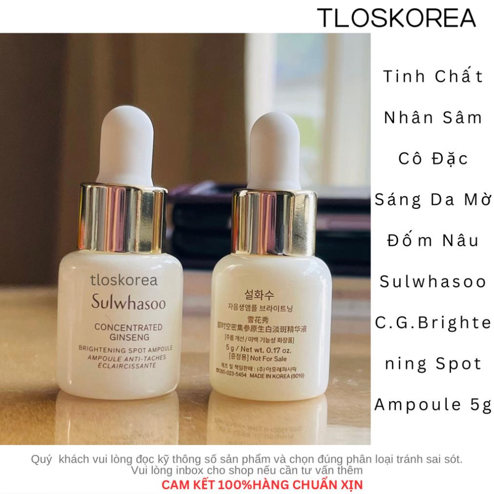 Tinh Chất Nhân Sâm Cô Đặc Sáng Da Mờ Đốm Nâu Sulwhasoo Brightening Spot Ampoule/Tinh Chất Giảm Sạm Nám