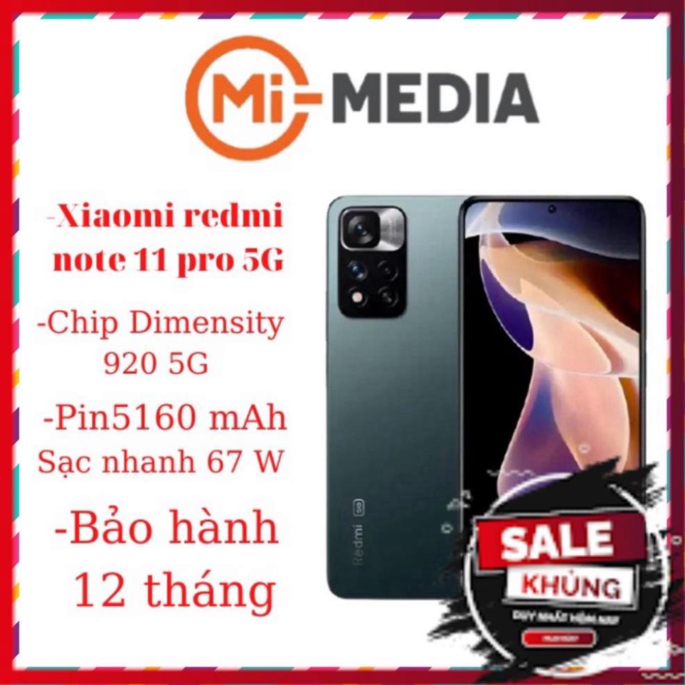 Điện thoại xiaomi redmi note 11 pro 5g nguyên seal BH 12 tháng -Shop uy tín full link kiện lõii 1 đổi 1 -shop uy tín