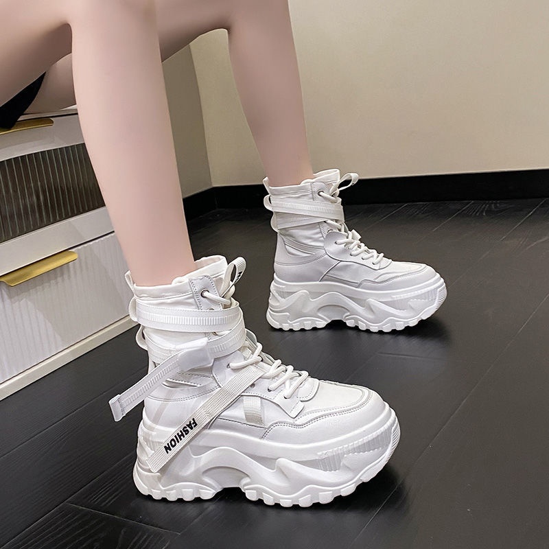 Z Giày Thể Thao Đế Dày Cổ Cao 2 Lớp Thời Trang Xuân Thu 022 Cho Nữ