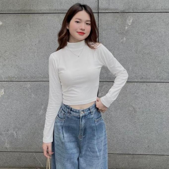 Áo thun croptop cổ lọ - . - Aothuncaoco247_P7K7