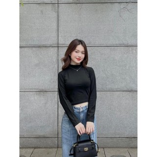 Áo thun croptop cổ lọ - . - Aothuncaoco247_P7K7