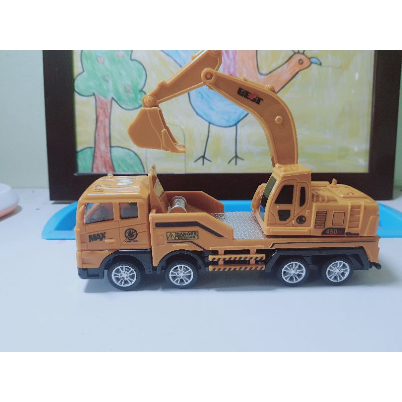 Đồ chơi xe công trình, xe cẩu, máy xúc, xe thang,xe lu nhựa abs nguyên sinh