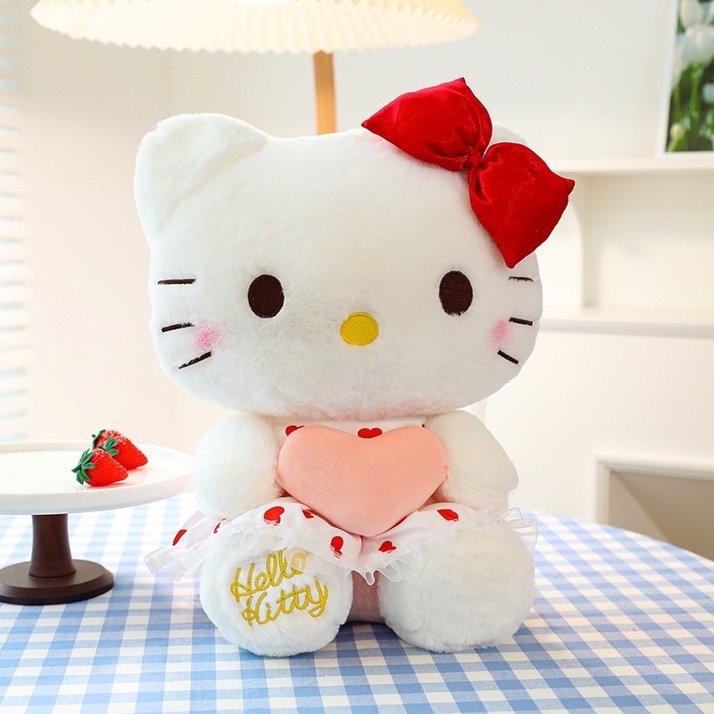 💕SANRIO💕 Gấu bông Hello Kitty mặc váy xinh xắn _ Thú nhồi bông Hello Kitty Sanrio siêu dễ thương